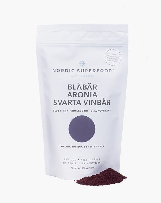 Blue - blåbär, aronia, svarta vinbär 80 gram - Nordic Superfood by Myrberg