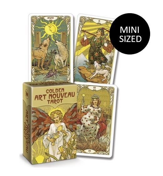 Golden Art Nouveau Tarot Mini (new edition - gold printing ink) (Engelsk)