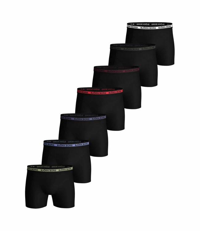 Seasonal Solid Essential Shorts 7-Pack Black