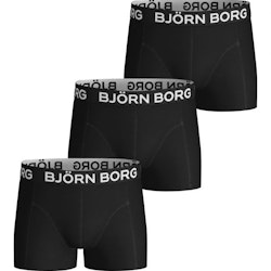 3-Pack Solid Boys Shorts Black Beauty