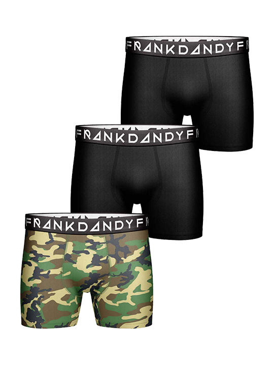 Frank Dandy 3-Pack Camo & Black - Bobby Harper - Underkläder online