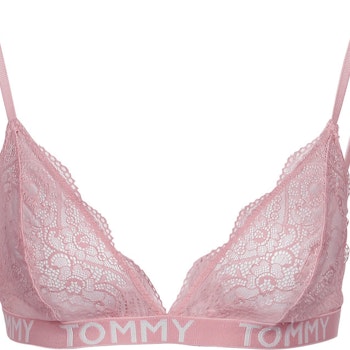 Lace Triangle Bralette, Pink