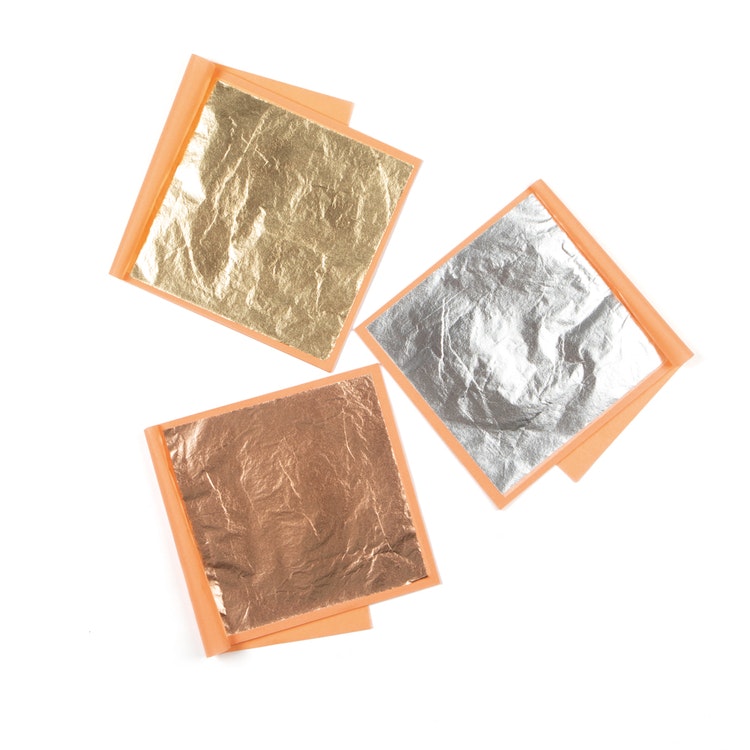 Annie Sloan metallblad, guld, Silver och koppar