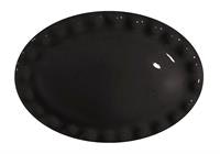 Svart oval knopp i keramik