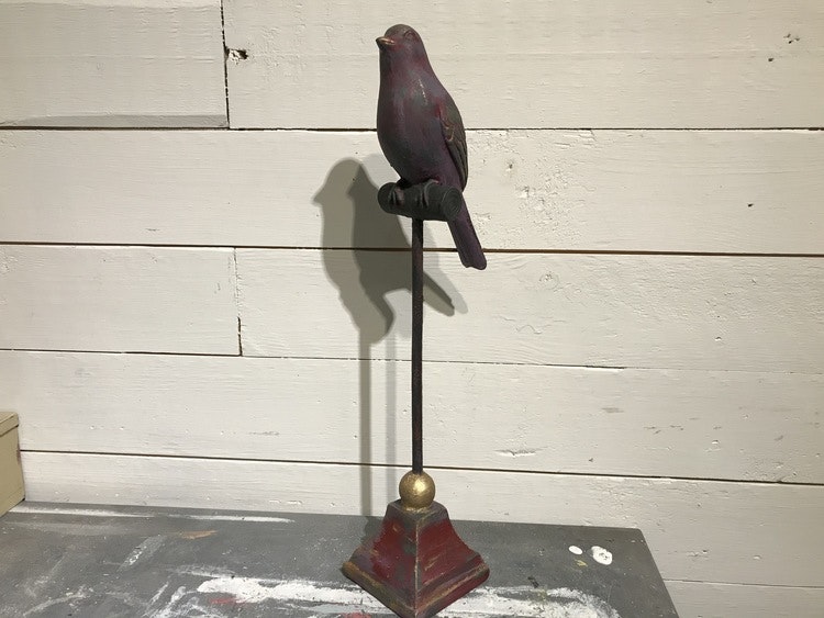 Sångfågel, handmålad med Annie Sloan Chalk Paint.