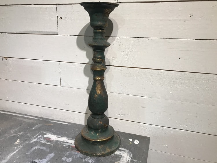Handmålad ljusstake