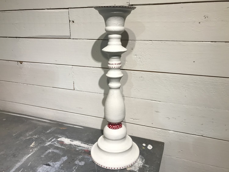 Handmålad ljusstake