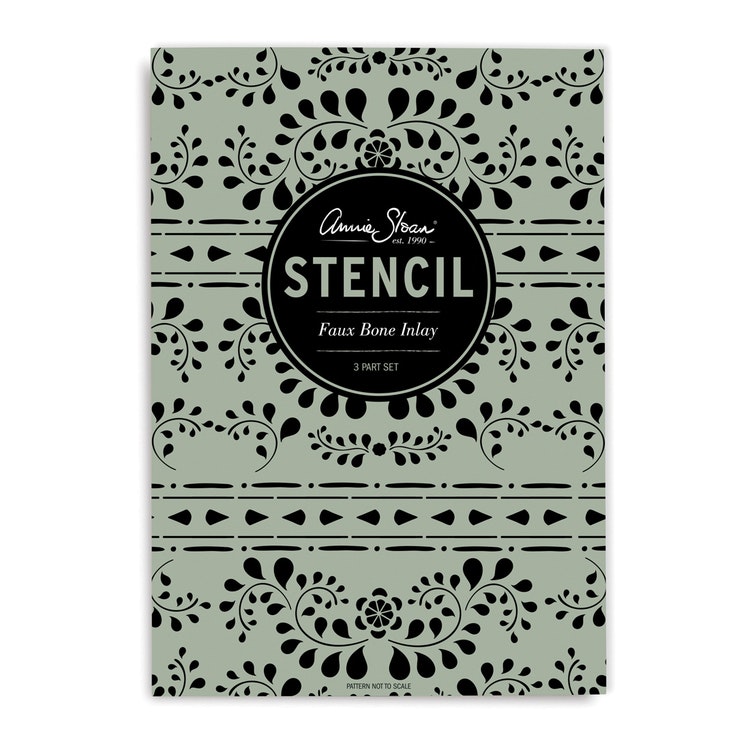 Annie Sloan schablon Faux Bone Inlay