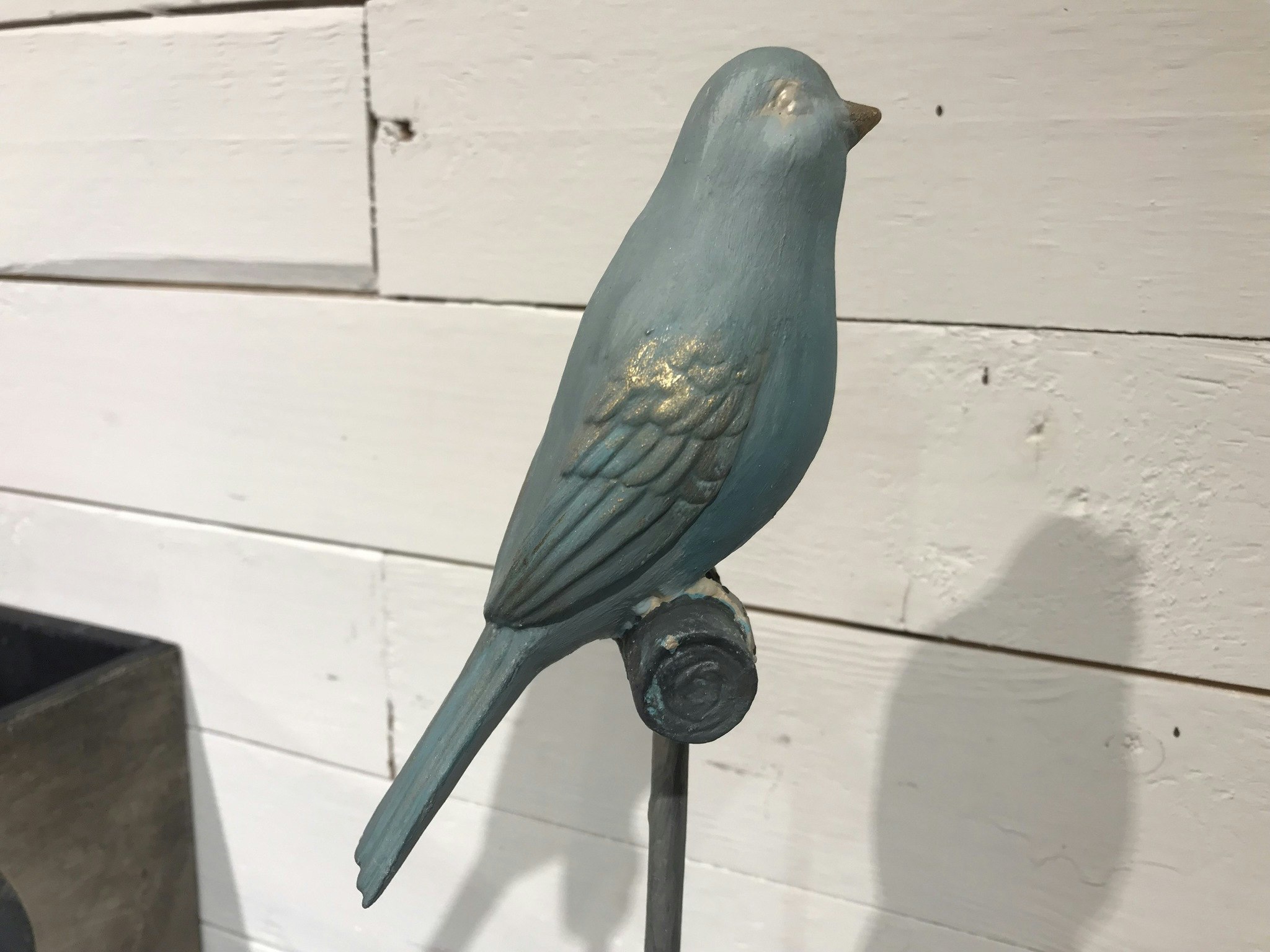 Sångfågel, handmålad med Annie Sloan Chalk Paint.