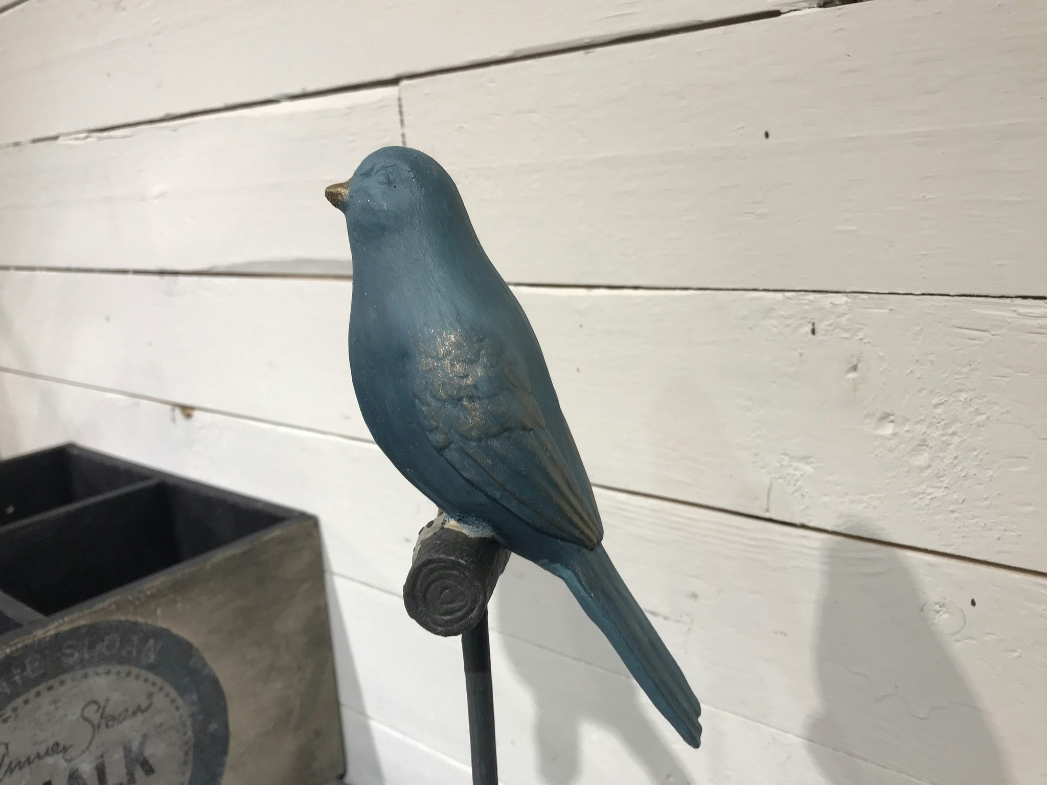 Sångfågel, handmålad med Annie Sloan Chalk Paint.