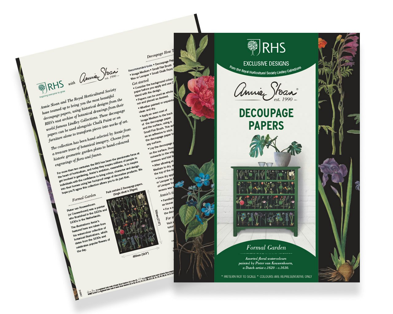 Annie Sloan Decoupagepapper Formal Garden