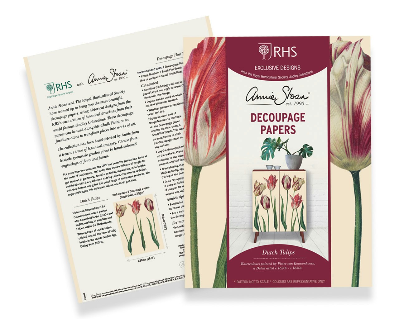 Decoupagepapper Tulips