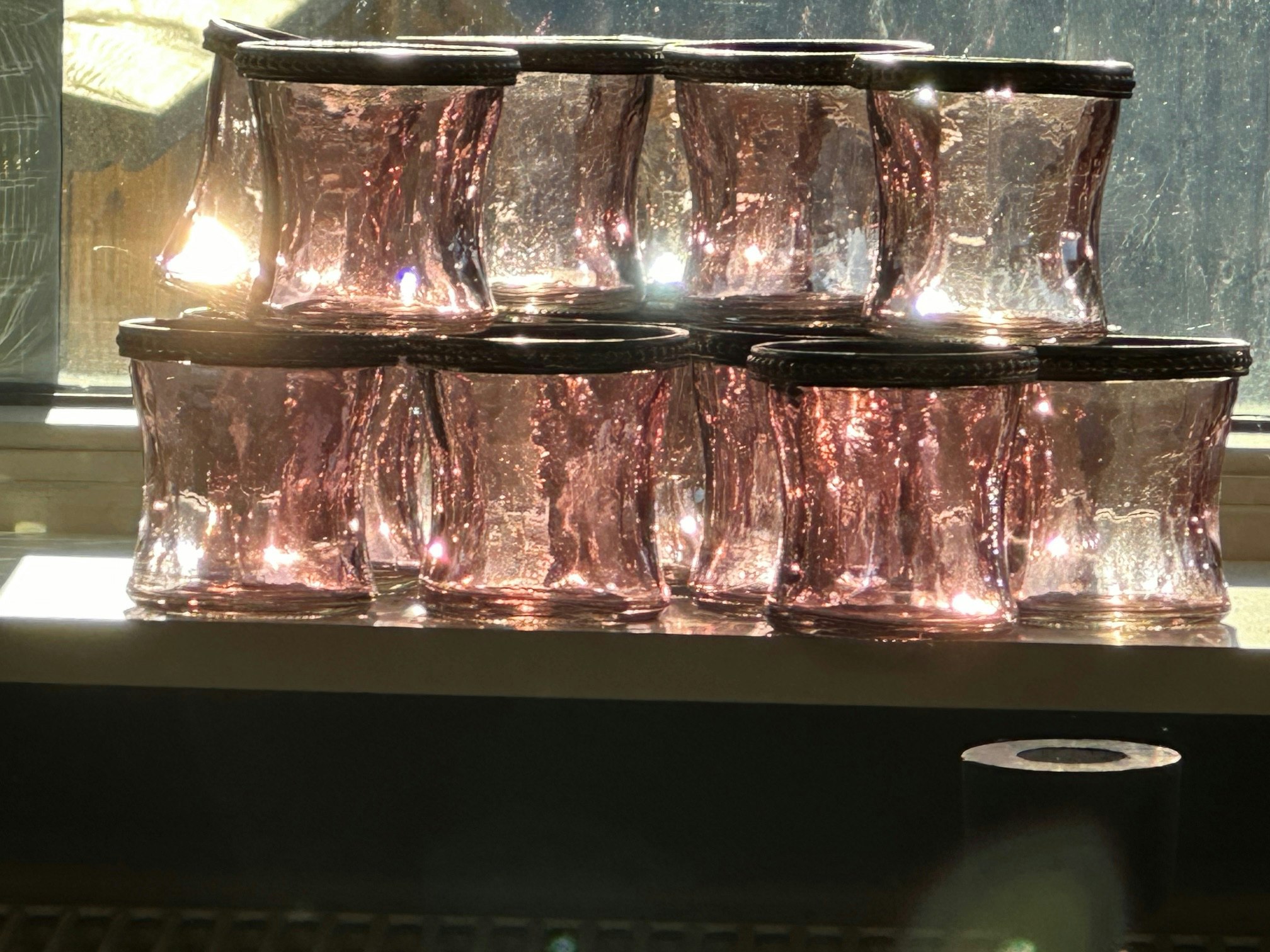 Ljuslykta med silverkant