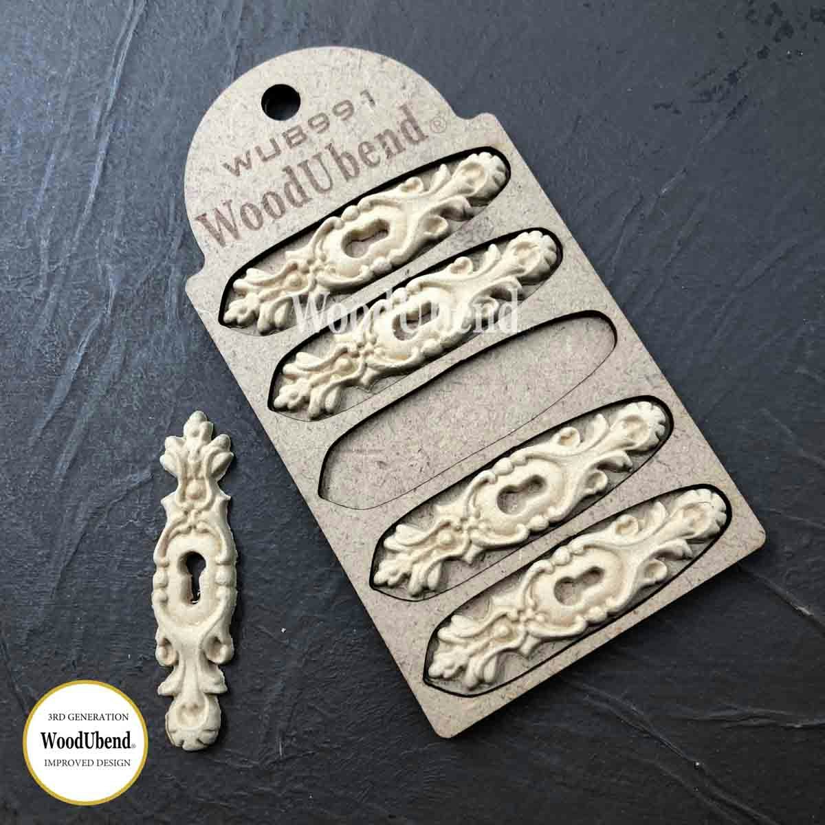 Träornament stående nyckelhål 5-pack wub0991