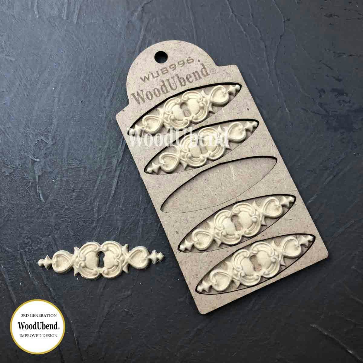 Träornament liggande nyckelhål 5-pack wub0996