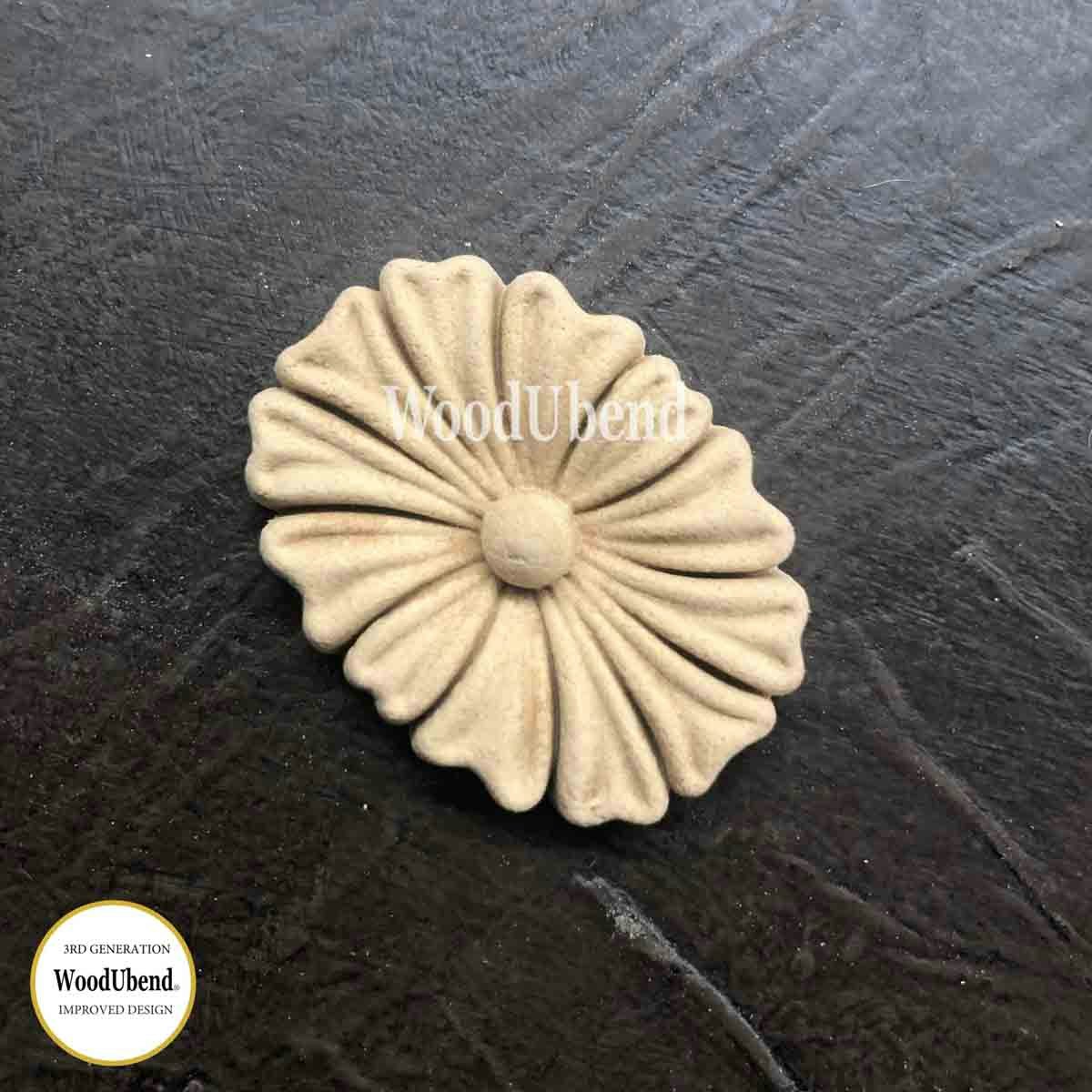 Träornament Blomma 5-pack wub1333