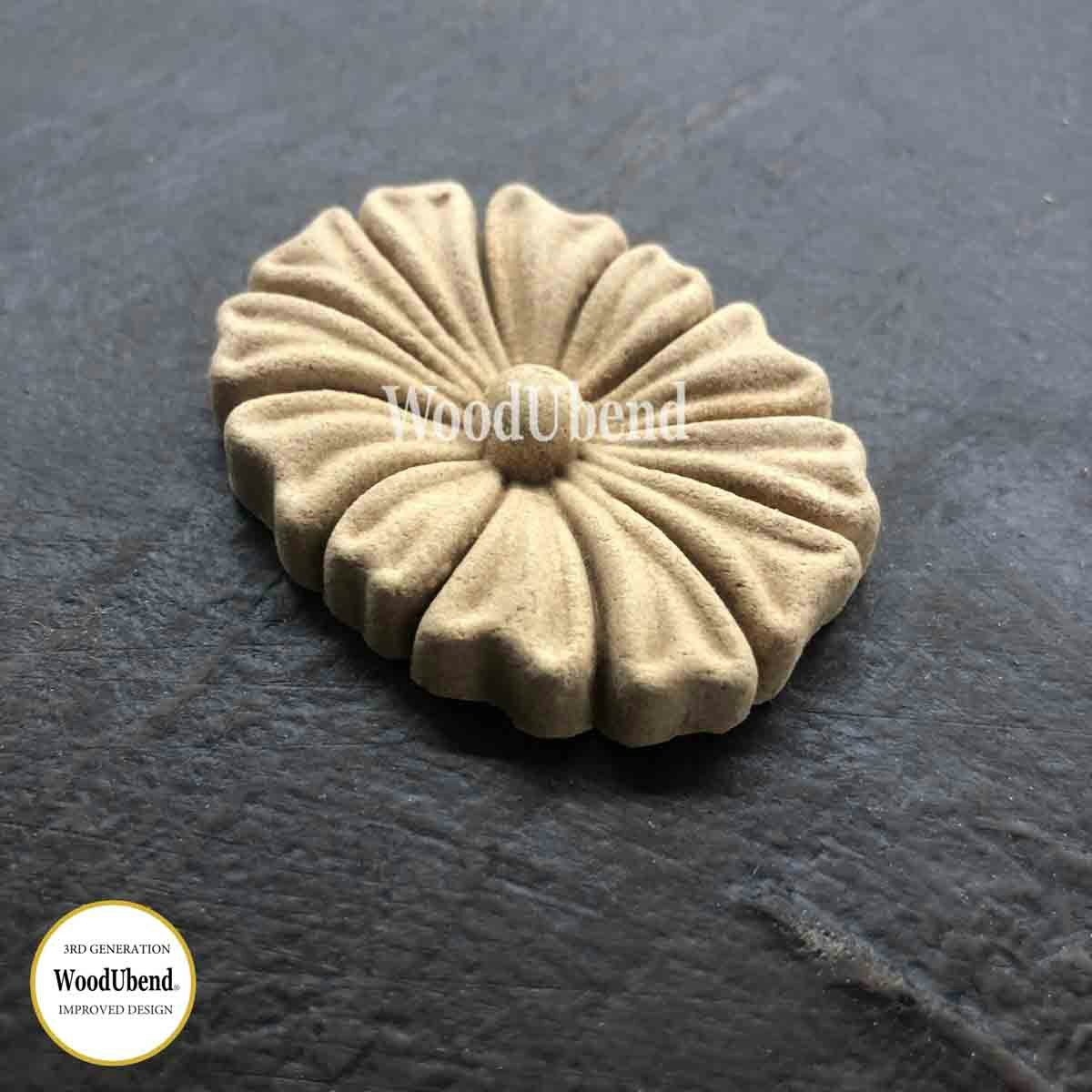 Träornament Blomma 5-pack wub1333