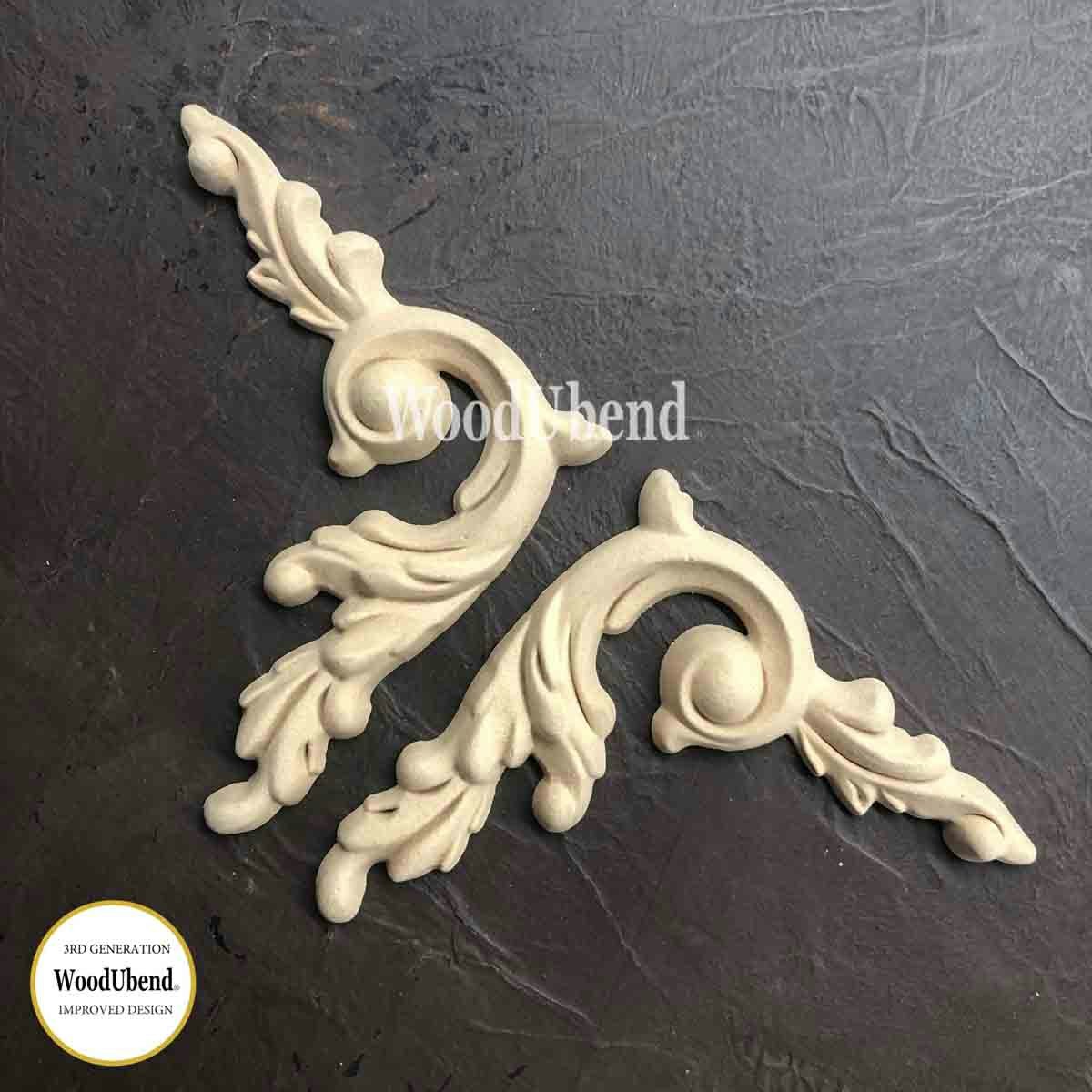 Träornament Barockhörn 2-pack wub1318-9