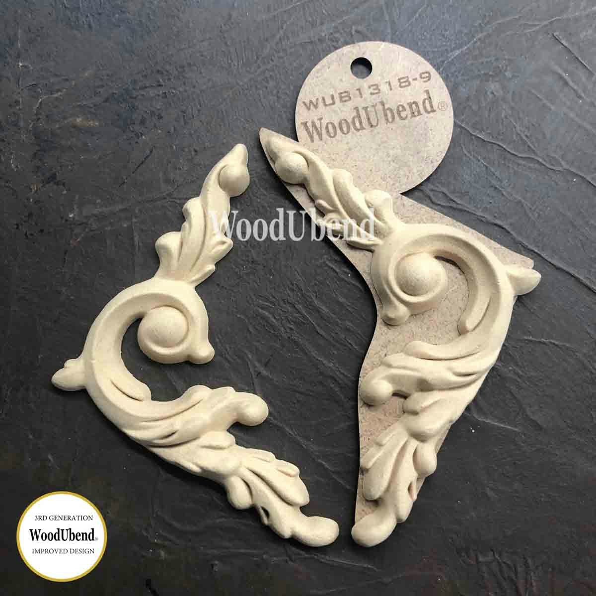 Träornament Barockhörn 2-pack wub1318-9