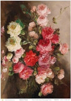 Posh Chalk Deluxe Decoupage Basket of Roses A1