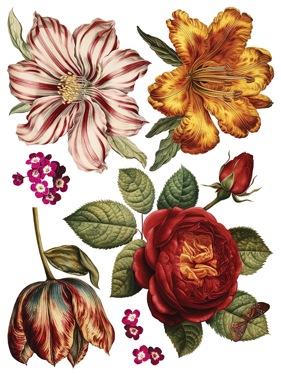 IOD Transfer Collage de fleurs