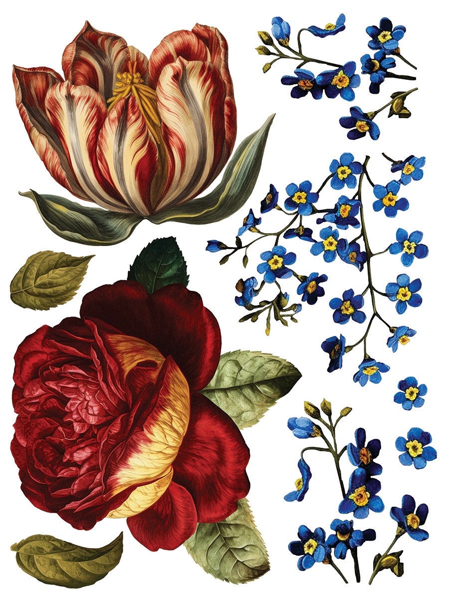 IOD Transfer Collage de fleurs