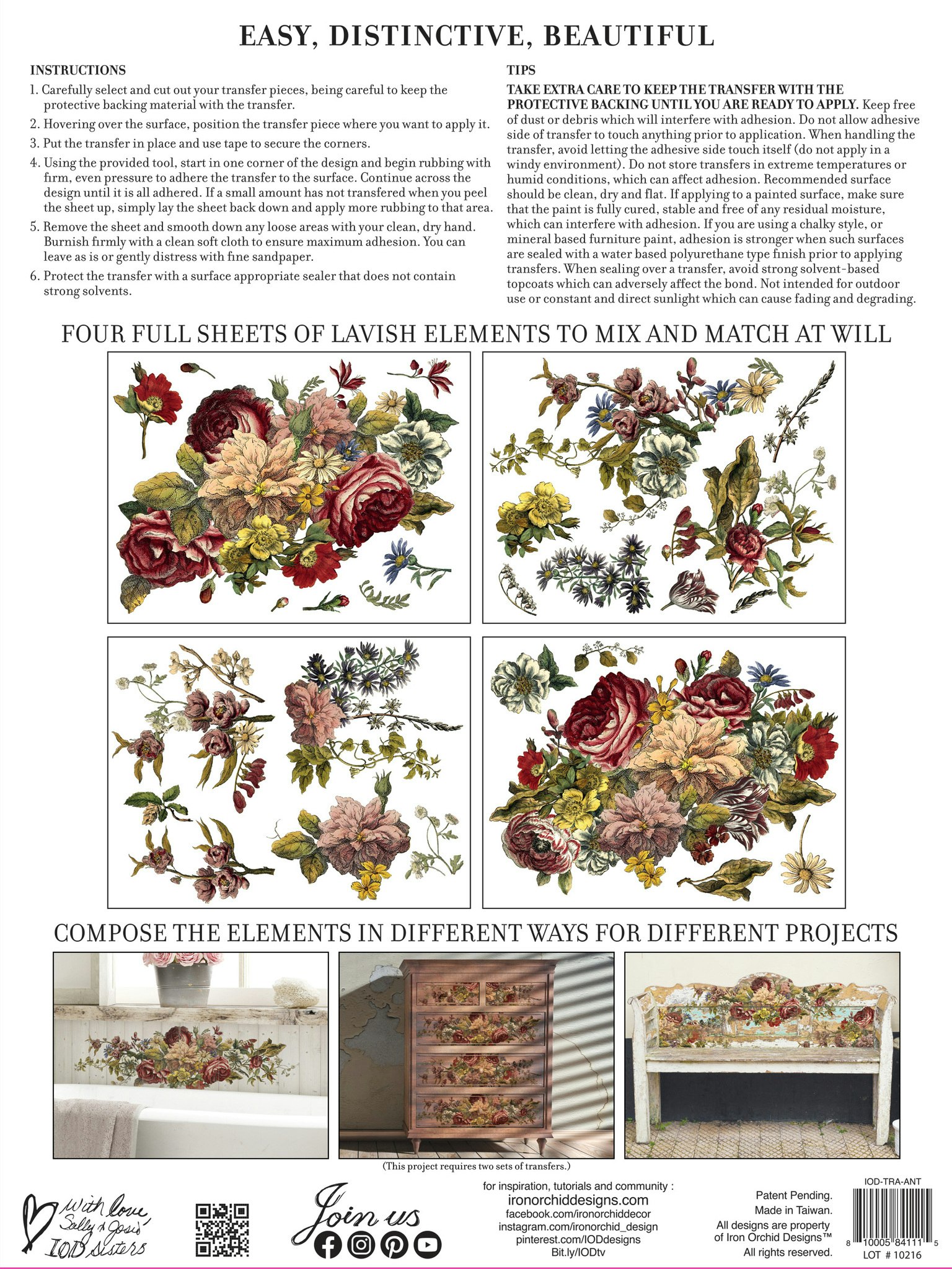 IOD Transfer Floral Anthology