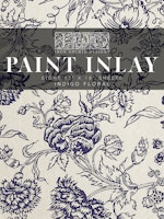 IOD Paint Inlay Indigo Floral