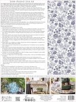 IOD Paint Inlay Indigo Floral