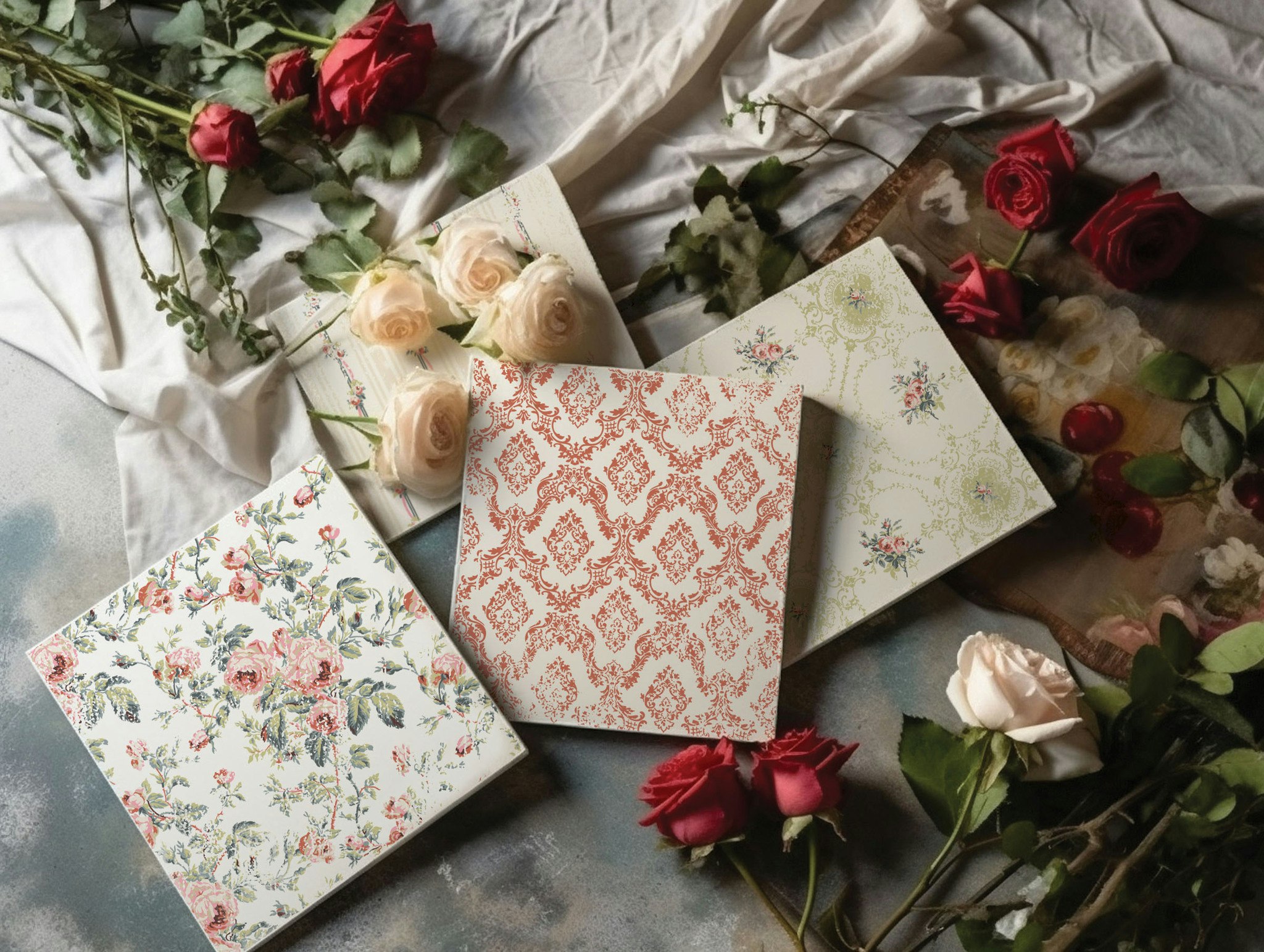 IOD Paint Inlay Lattice Rose