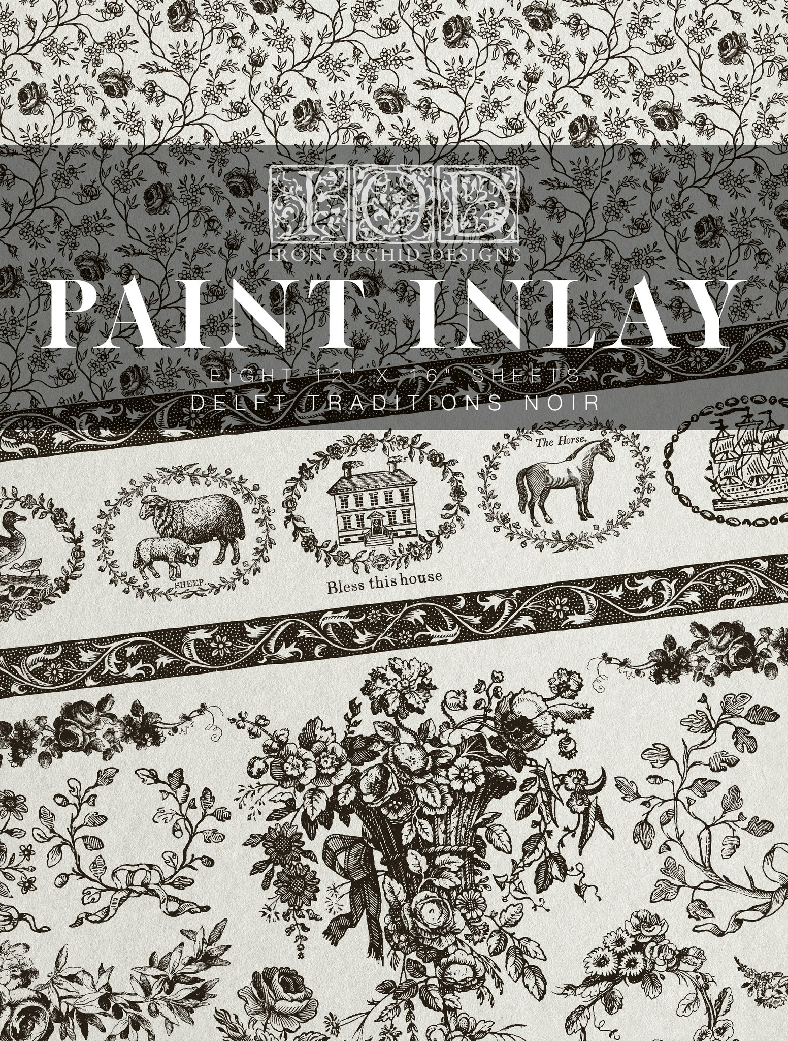 IOD Paint Inlay Delft traditions noir