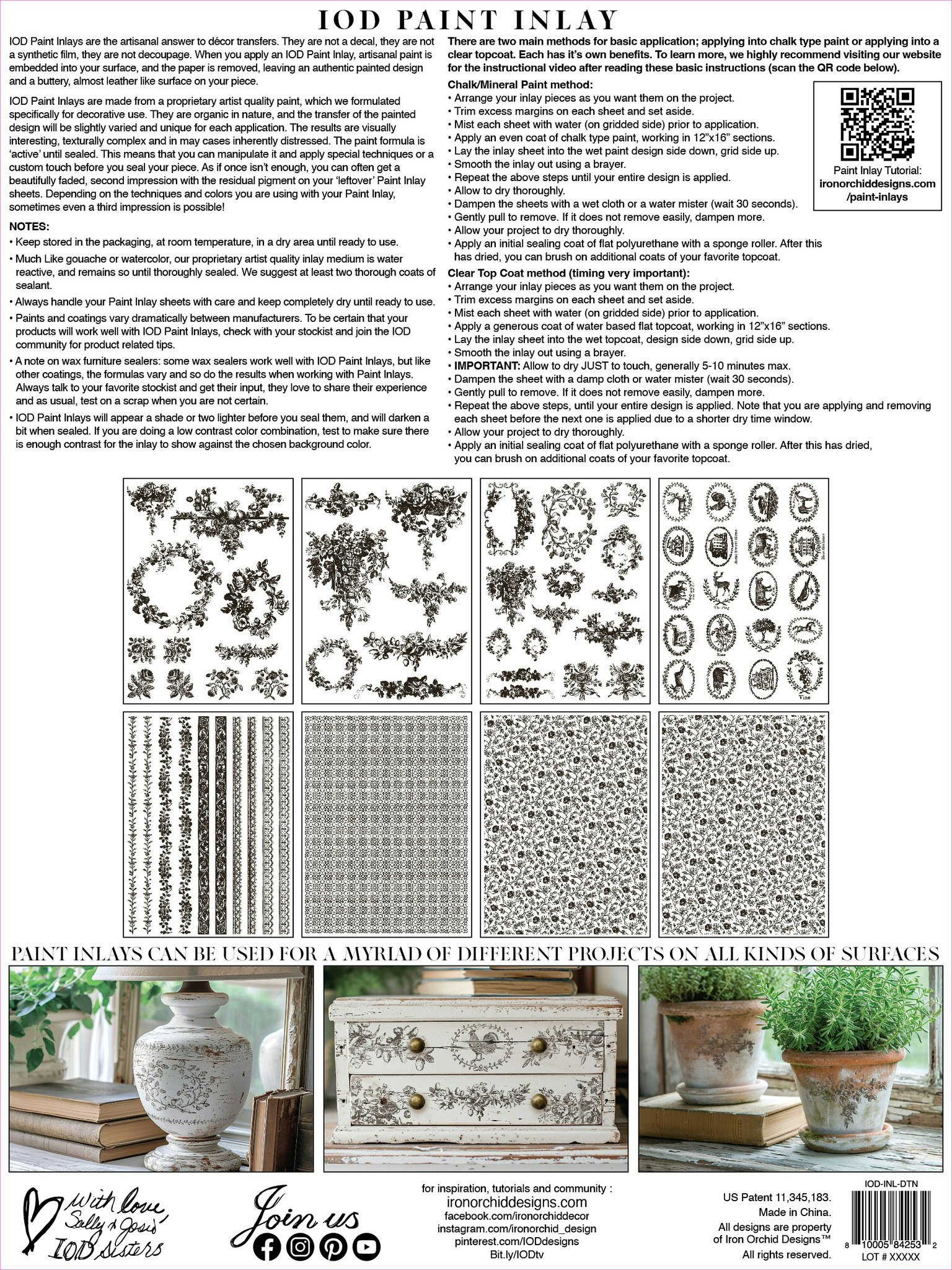 IOD Paint Inlay Delft traditions noir