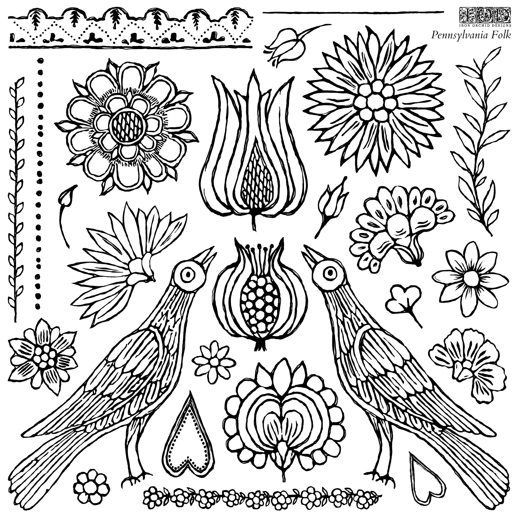 IOD Stamps Pennsylvania folk