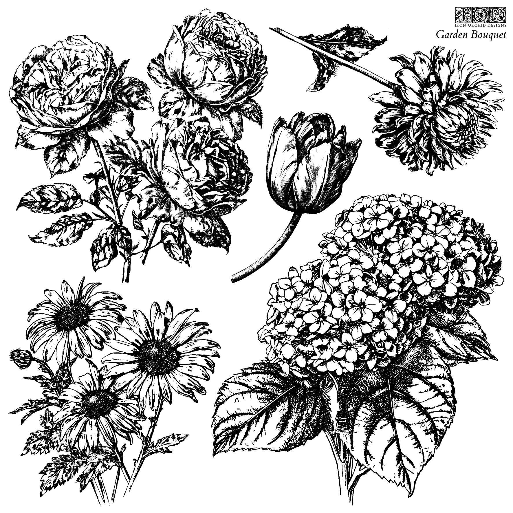 IOD Stamps Garden bouquet