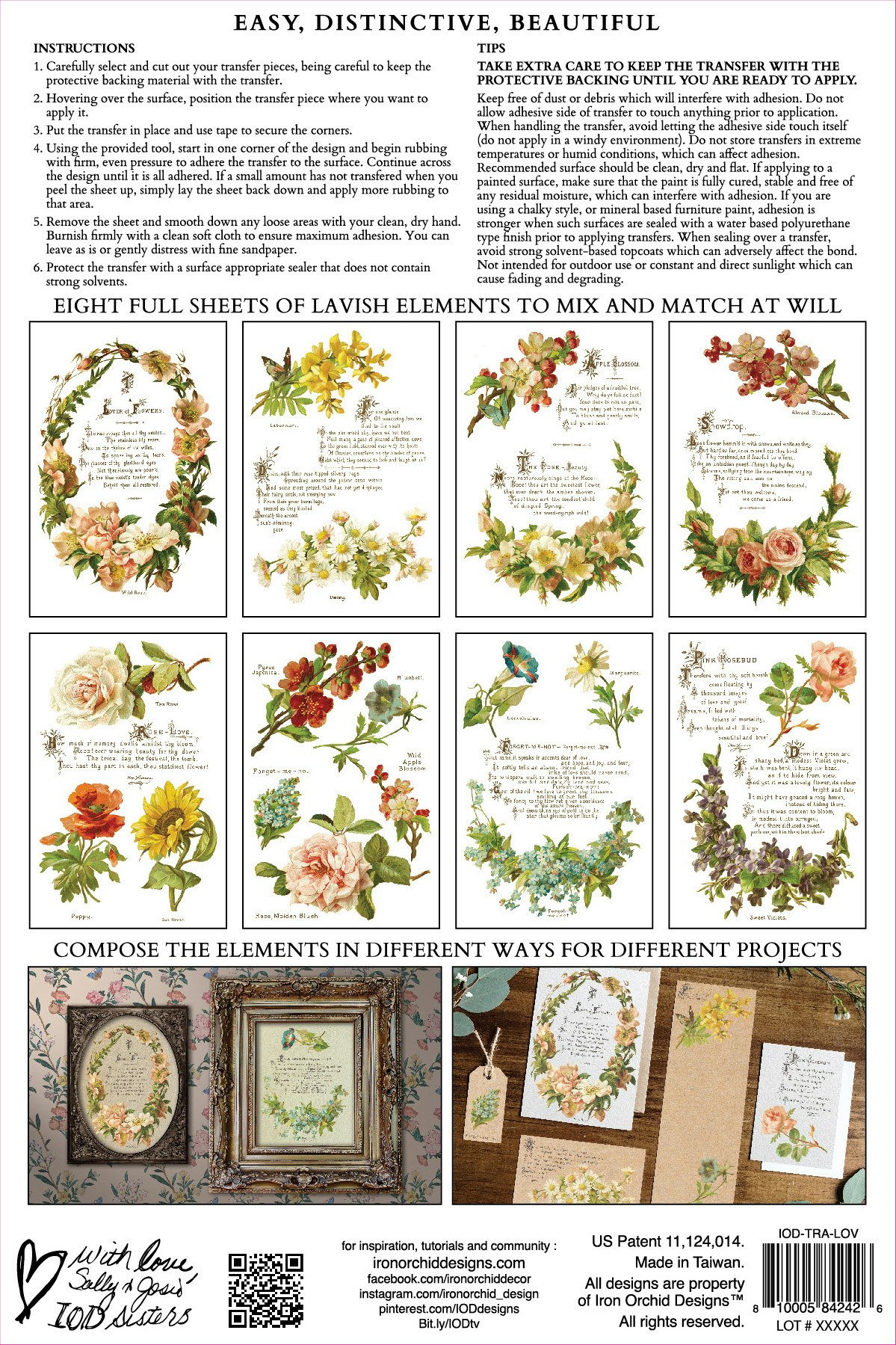 IOD Transfer Lover of Flowers