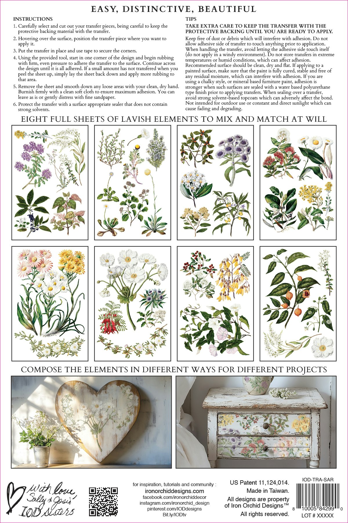 IOD Transfer Sarah Featon's Botanicals