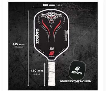 Pickleball racket Zcebra Black Mamba