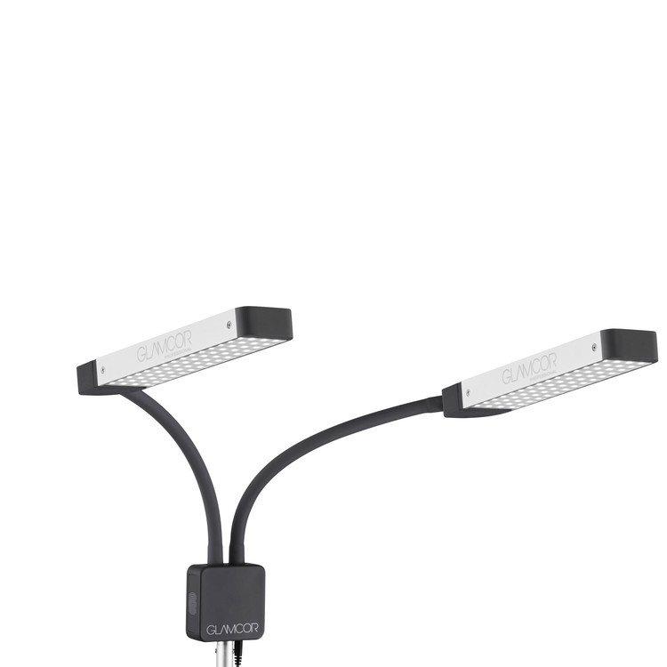 GLAMCOR Classic Elite Kit HD Lámpara de luz diurna con cabezales dobles flexibles