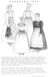 Mönster klänning 1840