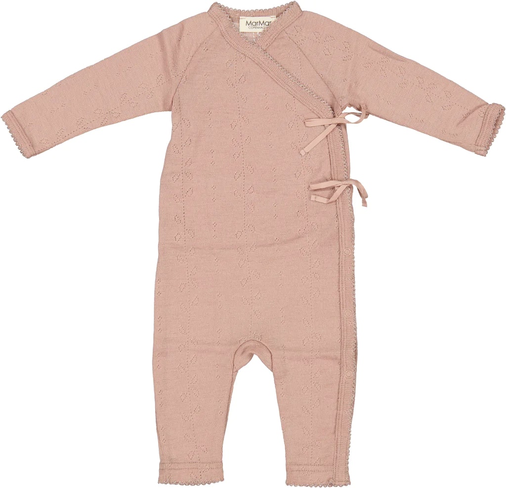 Wool Onesie Pointelle, Burnt Rose- MarMar Copenhagen