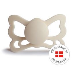 FRIGG Butterfly - Anatomical Silicone Pacifier - Cream - Size 2, 6 månader +