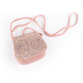 Rosa glitter handväska