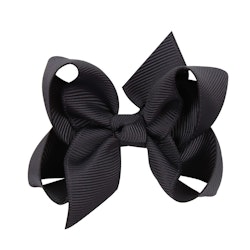 Mörkgrå Rosett, medium - Petit Olivia
