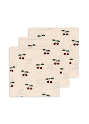 3-pack Muslin Filt Big Cherry - Konges Slöjd