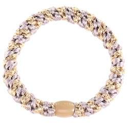 KKNEEKI Hårsnodd, Lavender-Beige Glitter
