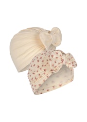 Bambi Mössa 2 PACK, Buttercream/Bloomie - Konges Slöjd