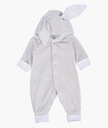 Plush Bunny Overall Grey/White - Livly