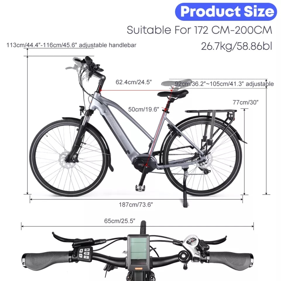 Accolmile Flamingo City Bike 250W 14.5AH