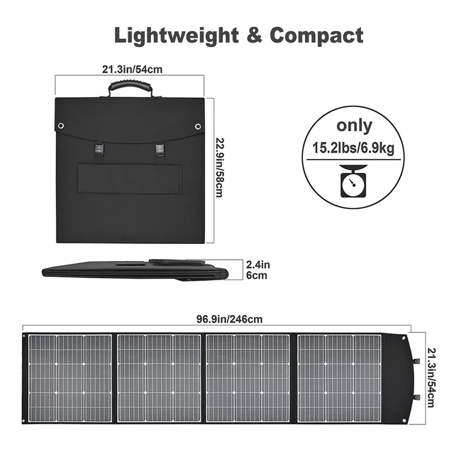 Sola-E Fällbar Solpanel Elcykel 200W