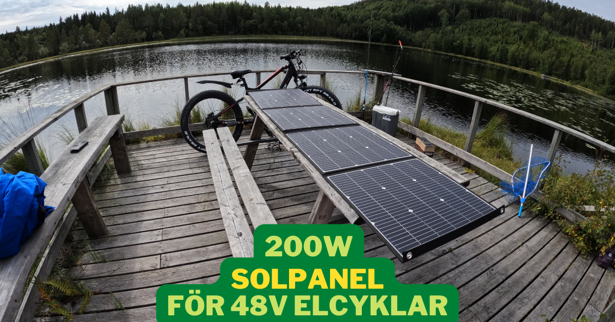 Sola-E Fällbar Solpanel Elcykel 200W
